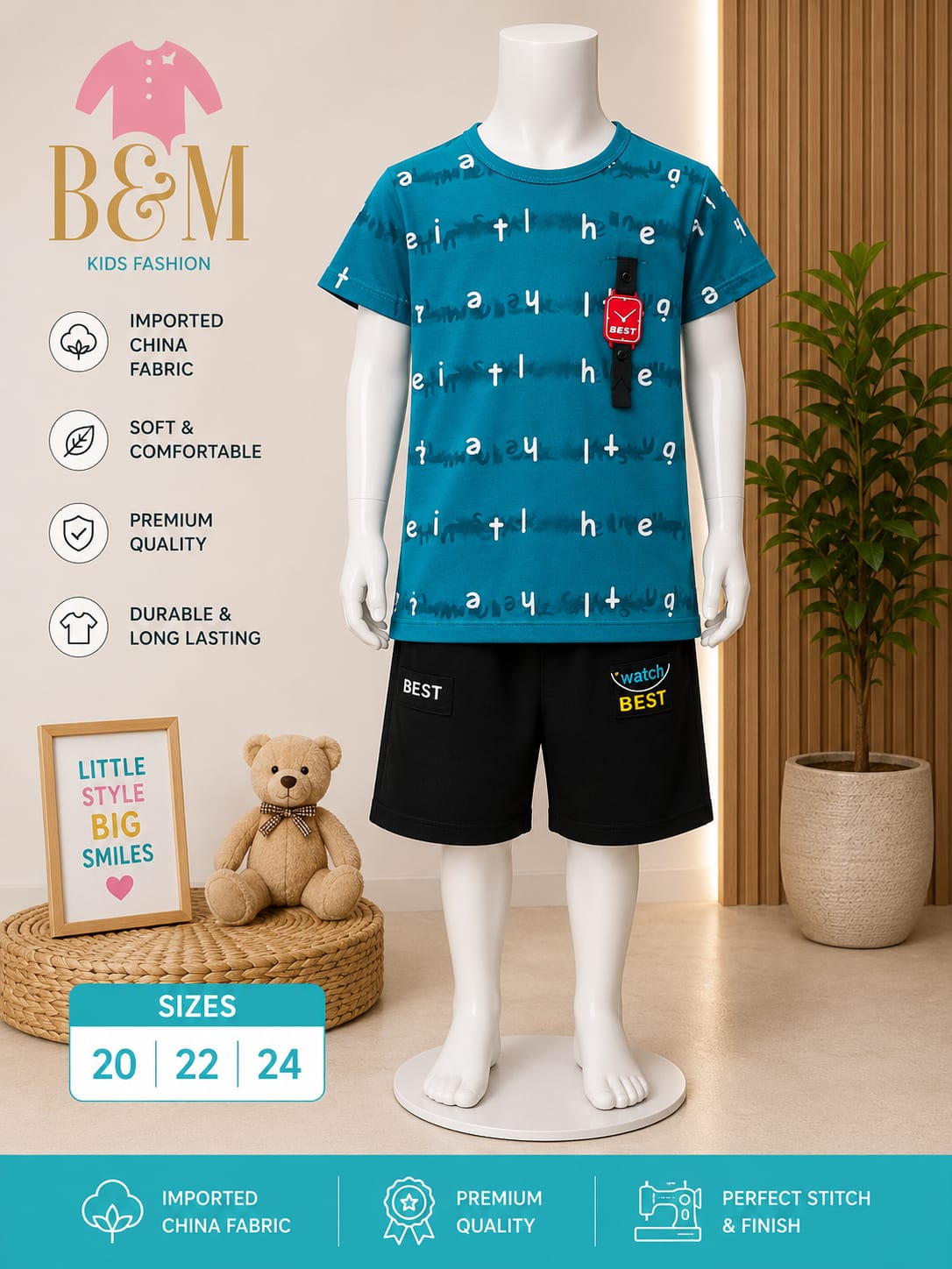 Boys China Yarn Full Set | Sizes 20–24