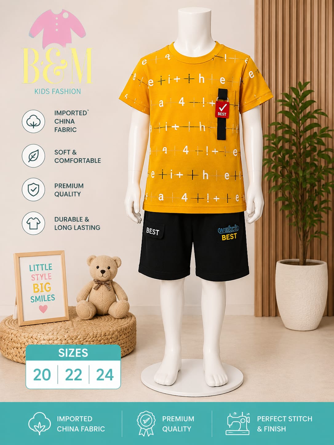 Boys China Yarn Full Set | Sizes 20–24