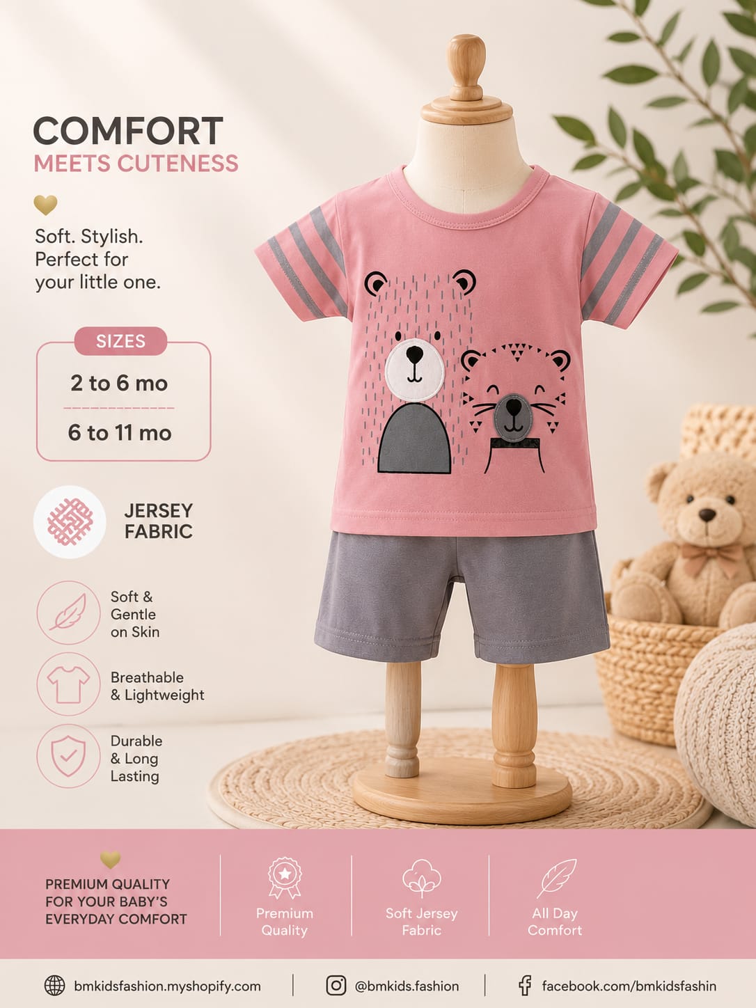 Baby Boys Jersey Summer Set | 2–11 Months