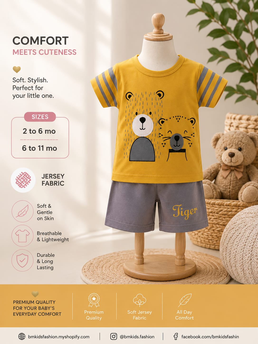 Baby Boys Jersey Summer Set | 2–11 Months