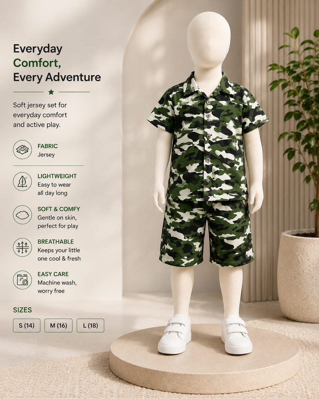 14 August Boys Jashn-e-Azadi Jersey Set | Pakistan